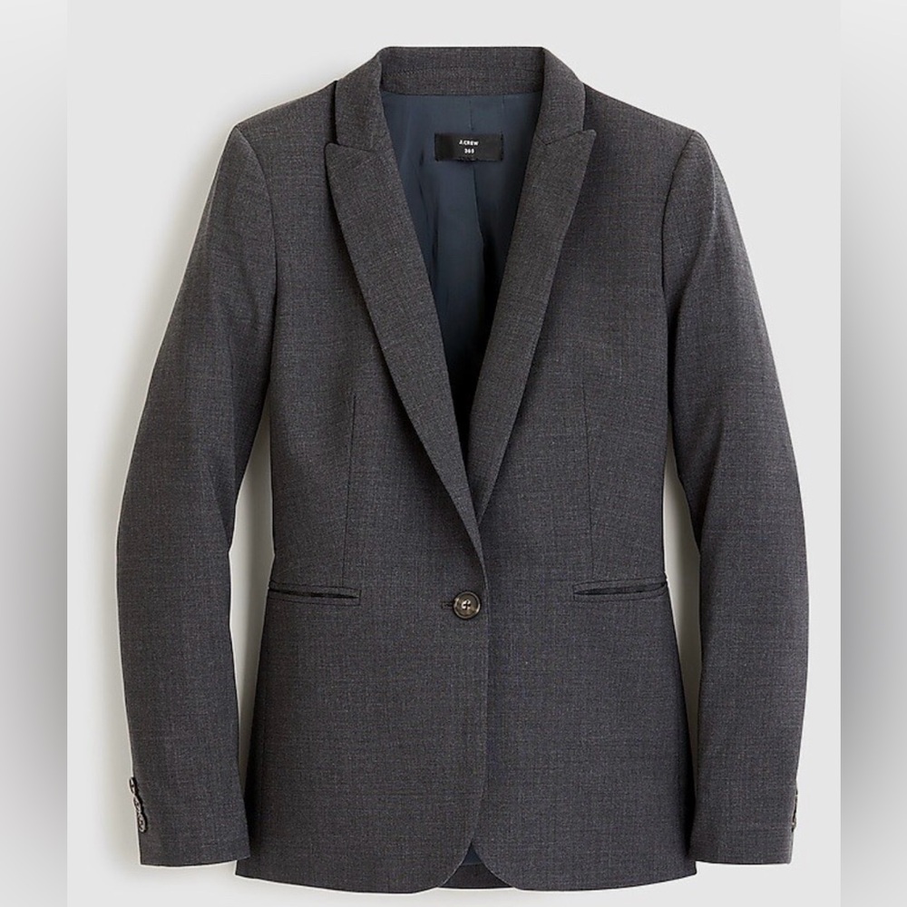 J. Crew Parke blazer Tollegno 1900 Italian Stretch Wool Heather Gray Size 00P